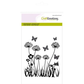 (1101)CraftEmotions clearstamps A6 field flowers