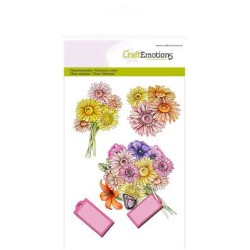 (1073)CraftEmotions clearstamps A6 Bouquet Botanical Summer