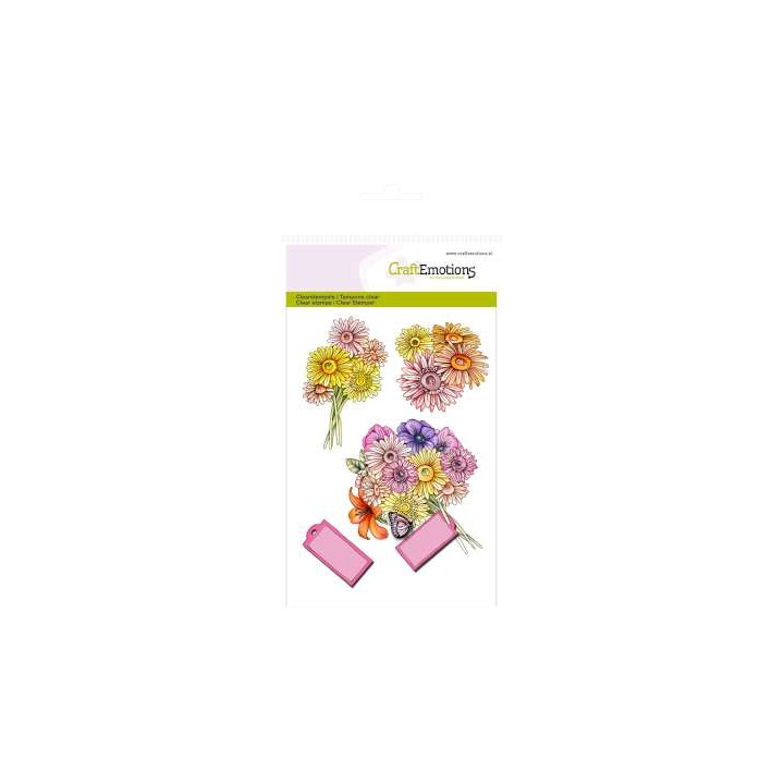 (1073)CraftEmotions clearstamps A6 Bouquet Botanical Summer