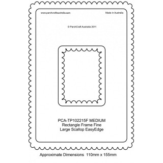 (PCA-TP102215)FINE Medium Rectangle Outside Large Scallop EasyEdge