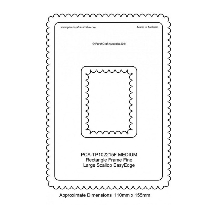 (PCA-TP102215)FINE Medium Rectangle Outside Large Scallop EasyEdge