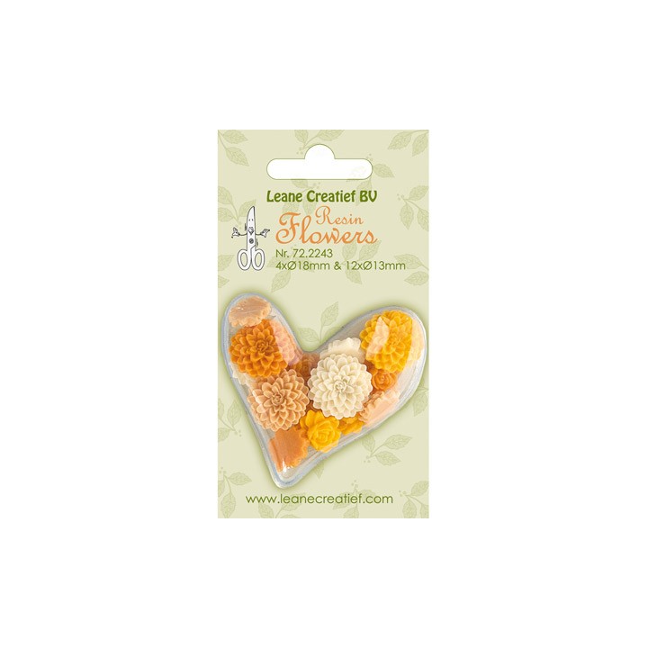 (72.2243)Resin Flowers-Roses & Peony Yellow