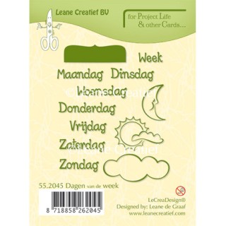 (55.2045)Clear stamp Dagen vd Week (ned)