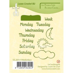 (55.2014)Clear stamp Week/Days English text