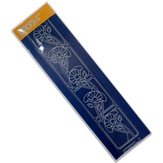 (GRO-FL-40118-09)Groovi Border Plate Poppies Art Nouveau