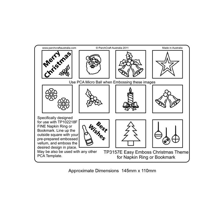 (TP3157E)EMBOSSING Easy Emboss Christmas Theme for Napkin Ring o