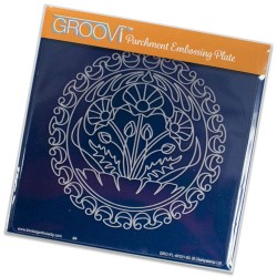 (GRO-FL-40121-03)Groovi Plate A5 Poppies Art Nouveau