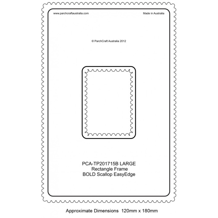 (PCA-TP201715)BOLD Large Rectangle Outside Bold Scallop EasyEdge