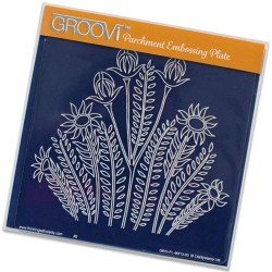 (GRO-FL-40113-03)Groovi Plate A5 Groovi Plate Wild Flowers