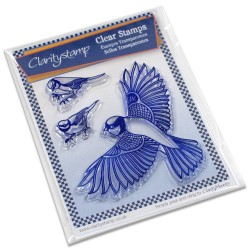 (STA-BI-10009-A6)Claritystamp clear stamp Garden Birds