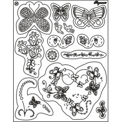 Pergamano Clear stempel butterfly kisses (41921)
