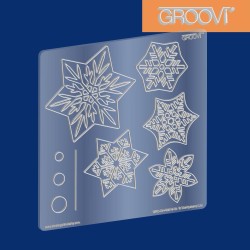 (GRO-CH-40018-03)Groovi Plate A5 Snowflakes