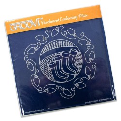 (GRO-CH-40030-03)Groovi Plate A5 Christmas Stockings