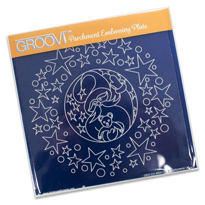 (GRO-CH-40031-03)Groovi Plate A5 Santa and Stars