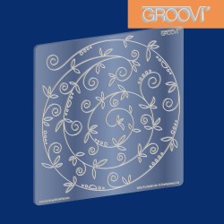 (GRO-FL-40041-03)Groovi Plate A5 Sprig Swirl