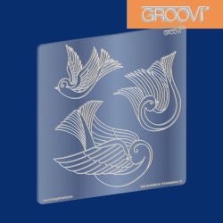 (GRO-BI-40042-03)Groovi Plate A5 Three Doves