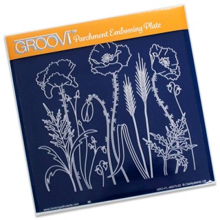 (GRO-FL-40075-03)Groovi Plate A5 Poppy Field
