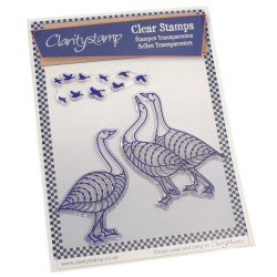 (STA-BI-10041-A5)Claritystamp clear stamp Geese