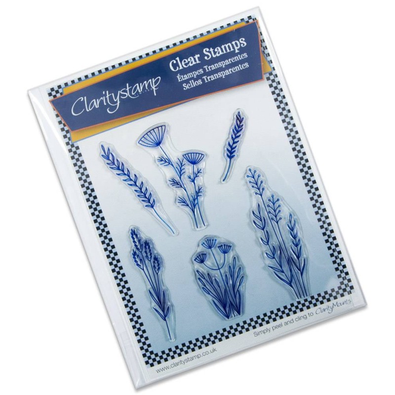 (STACH10226A5)Claritystamp clear stamp Meadow Grasses