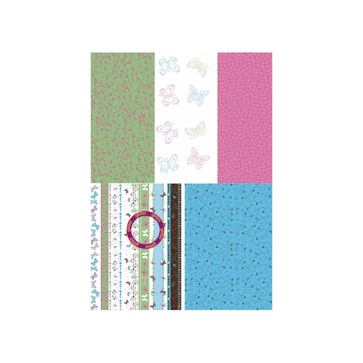 Pergamano Perkamentpapier Butterfly kisses 5 vel (62592)