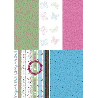Pergamano Parchment paper butterfly kisses 5s (62592)