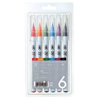 (RB-6000AT/  6V)Zig Set Real Brush 6pcs