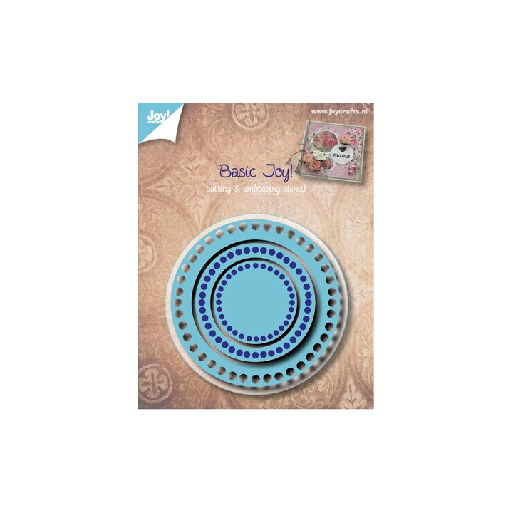 (6002/0528)Cutting & Embossing stencil Basis rond
