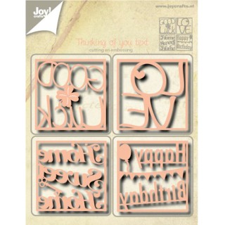 (6002/0523)Cutting & Embossing stencil love, good luck, happy bi