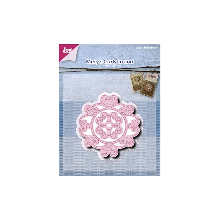 (6002/0517)Cutting & Embossing stencil Mery's curly rond