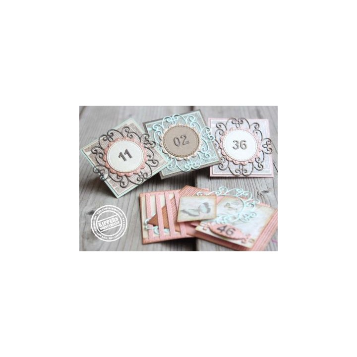 (6002/0517)Cutting & Embossing stencil Mery's curly rond