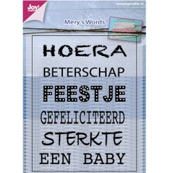 (6410/0401)Clear stamp Mery's Texte NL