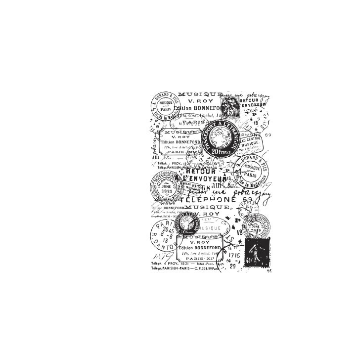 (CS260)Kaiser craft clear stamp background postmarks