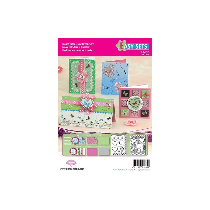 Pergamano Easy card set butterfly kisses 1 (71005)