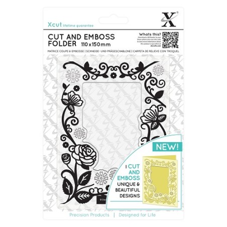 (XCU503804)Xpress embossing folder 110 x 150mm Floral Frame