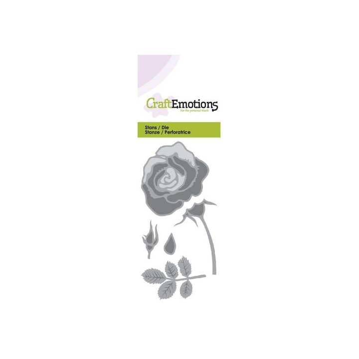 (115633/0166)CraftEmotions Die - rose Card