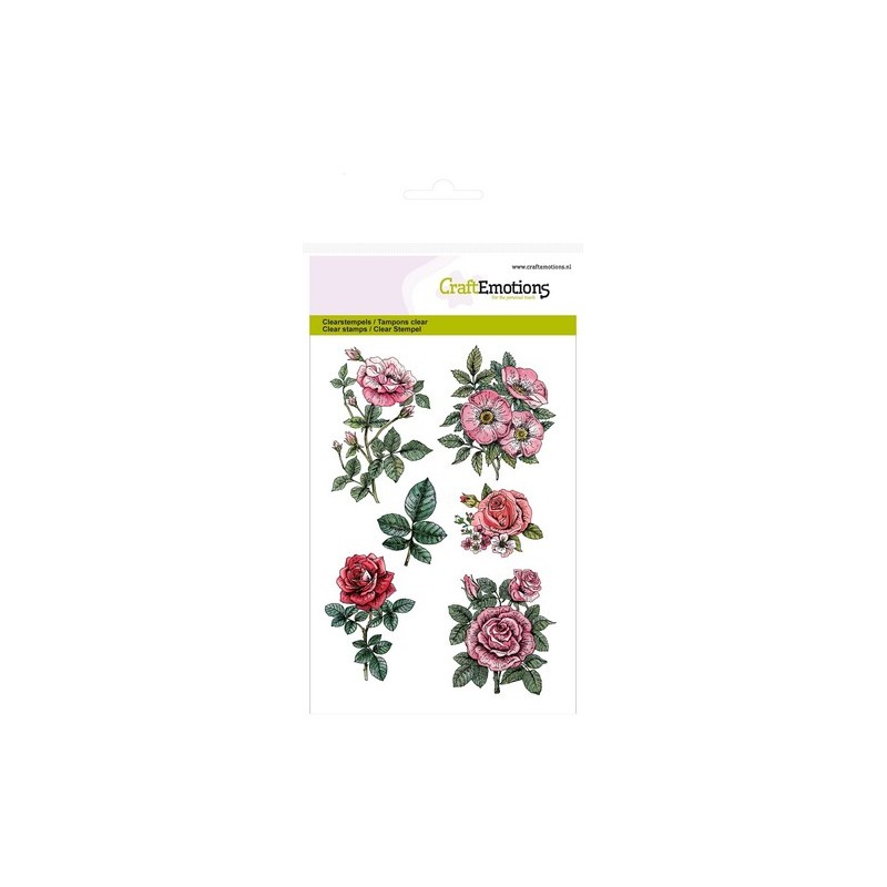 (1241)CraftEmotions clearstamps A6 Botanical Rose Garden 2