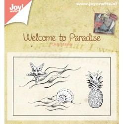 (6410/0397)Clear stamp Welcome to paradise