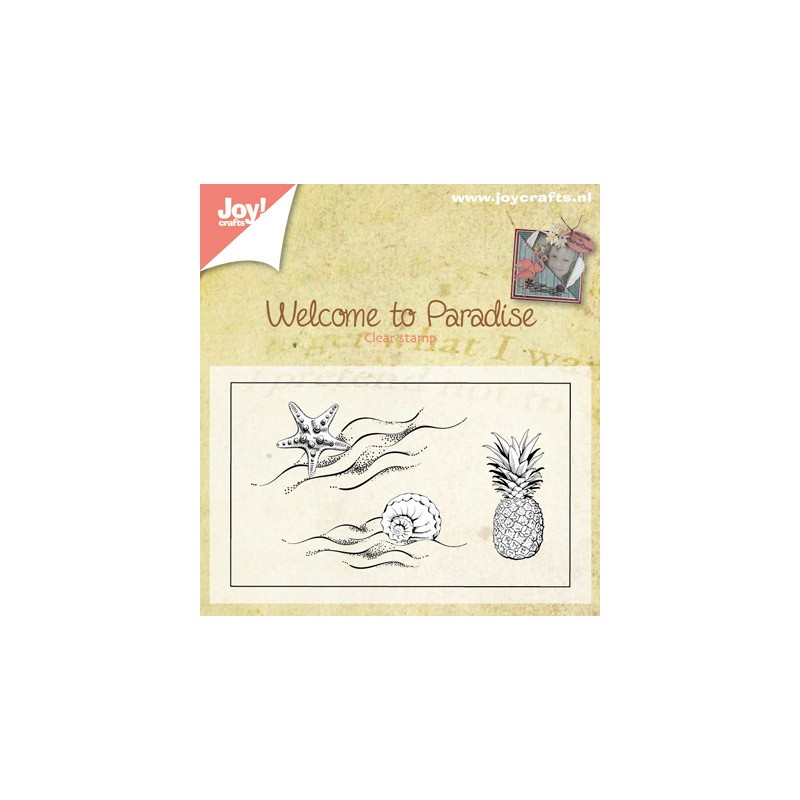 (6410/0397)Clear stamp Welcome to paradise