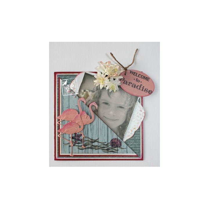 (6410/0397)Clear stamp Welcome to paradise