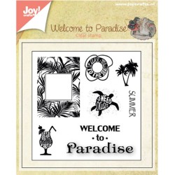 (6410/0398)Clear stamp Welcome to paradise 2