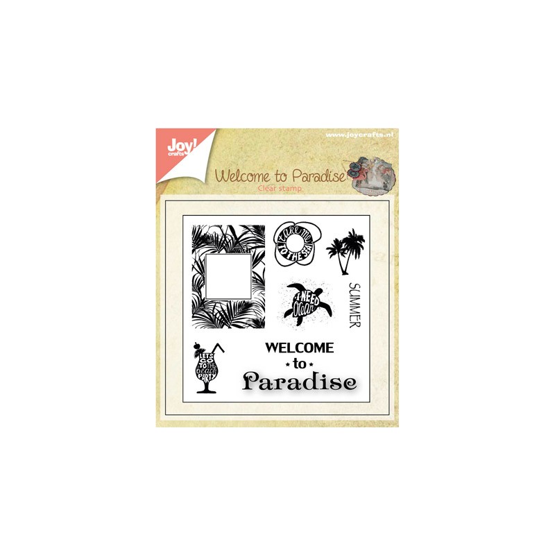 (6410/0398)Clear stamp Welcome to paradise 2