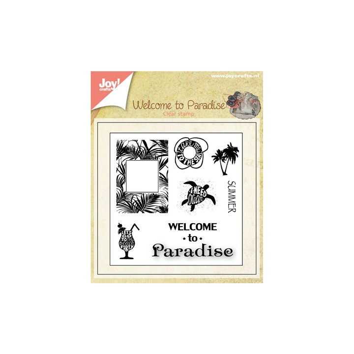 (6410/0398)Clear stamp Welcome to paradise 2