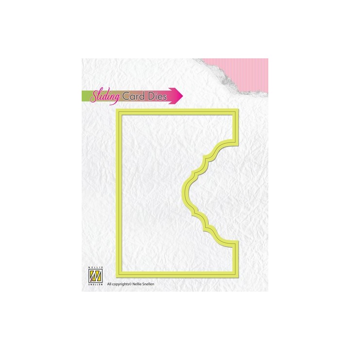 (SCD001)Nellies Choice Sliding card Die - Top part ornamental 1