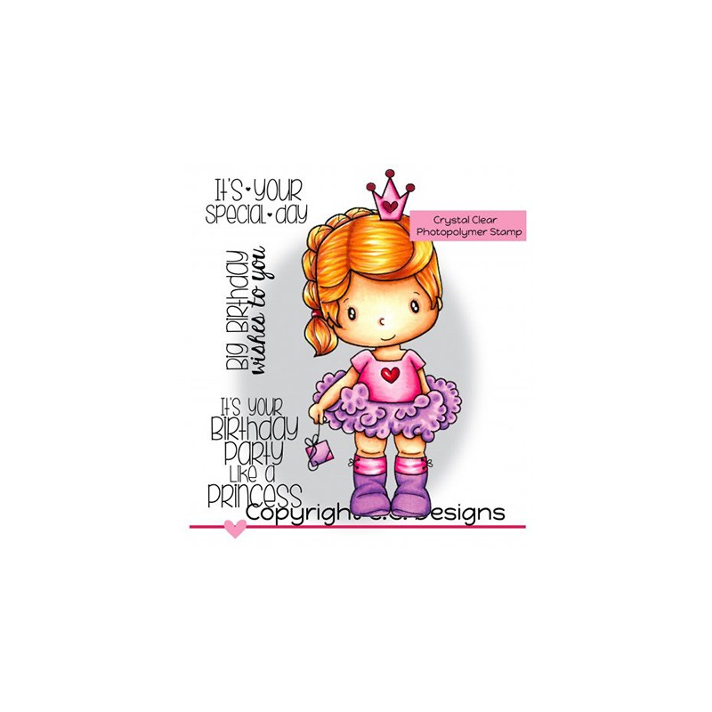 (SW1194)C.C. Designs Stamp clear Swiss Pixie Birthday Princess