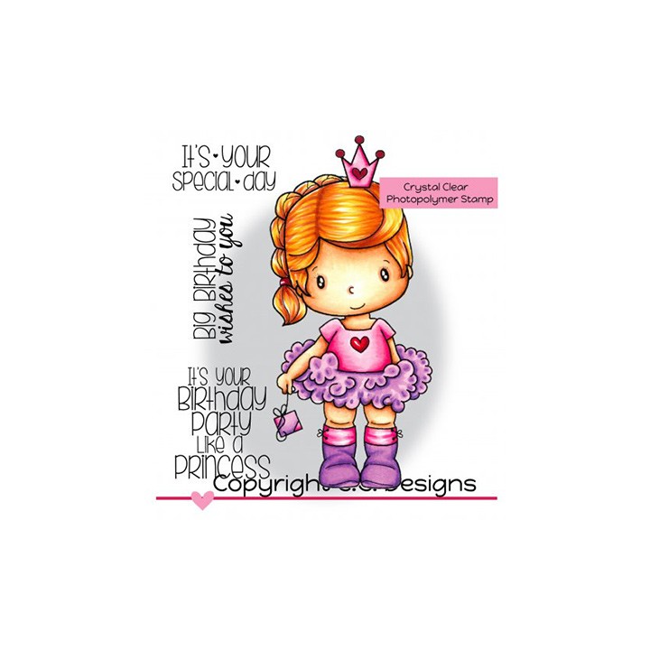(SW1194)C.C. Designs Stamp clear Swiss Pixie Birthday Princess