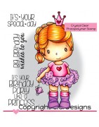 (SW1194)C.C. Designs Stamp clear Swiss Pixie Birthday Princess