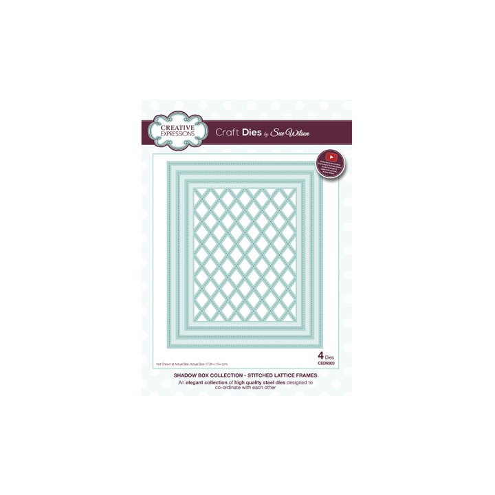 (CED9303)Craft Dies - Stitched Lattice Frames