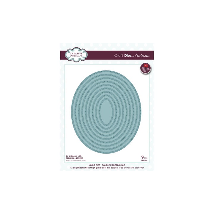 (CED5514)Craft Dies - Double Pierced Ovals