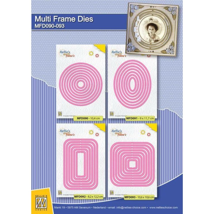 (MFD091)Nellie`s Choice Multi Frame Dies revolving oval
