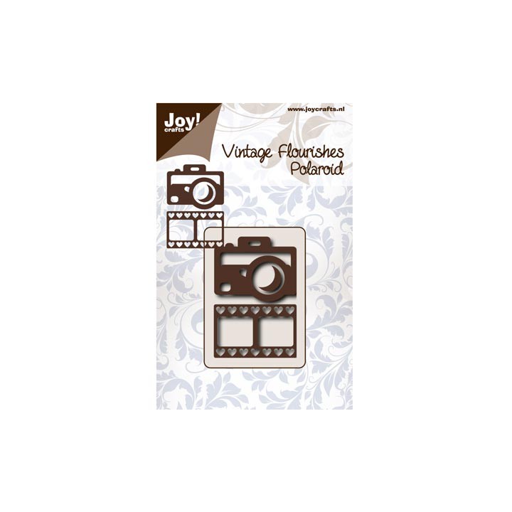 (6003/0067)Schablone Vintage flourishes Polaroid-Kamera mit Film